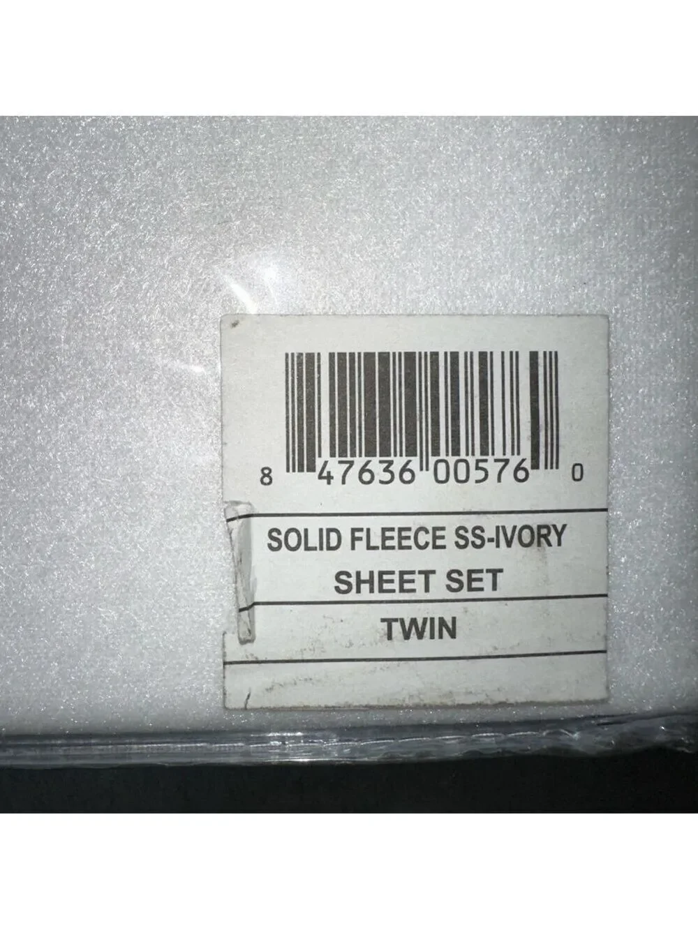 NEW Cabela’s Grand River Lodge Solid Fleece Twin Sheet Set Ivory